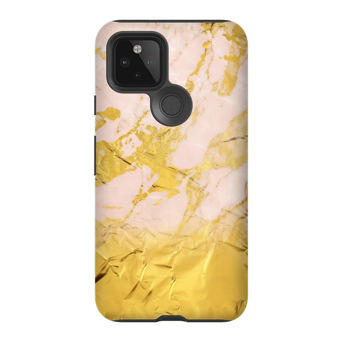 Pixel 5 StrongFit Gold Foil and Pink Marble Glamour by  Utart