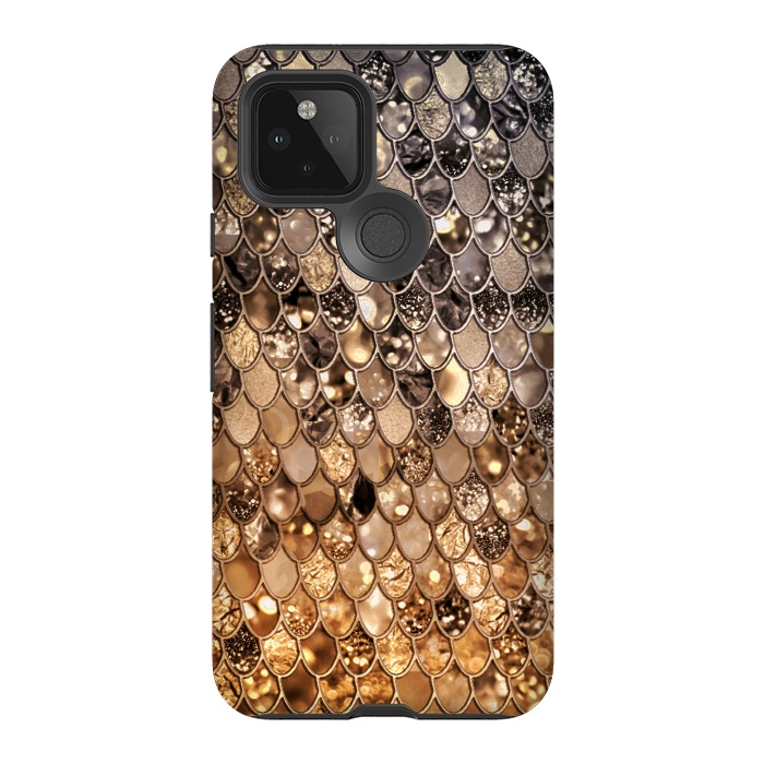 Pixel 5 StrongFit Old Gold and Bronze Mermaid Scales Pattern by  Utart