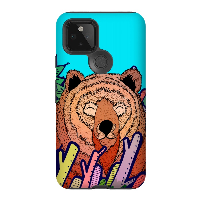 Pixel 5 StrongFit The bear in the leaves by Steve Wade (Swade)