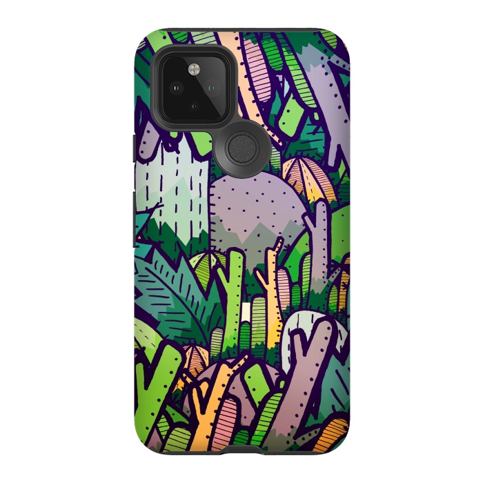 Pixel 5 StrongFit Jungle Cactus by Steve Wade (Swade)