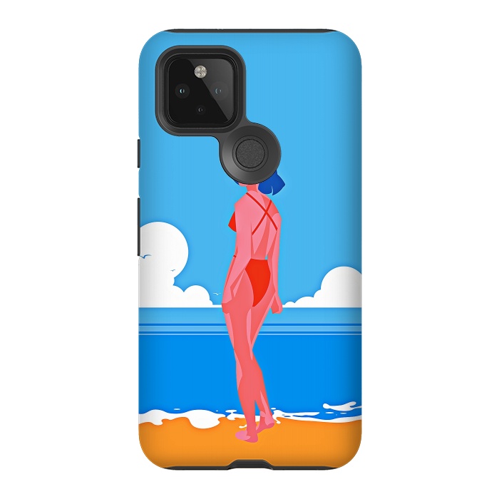 Pixel 5 StrongFit Summer Girl at the Beach by DaDo ART
