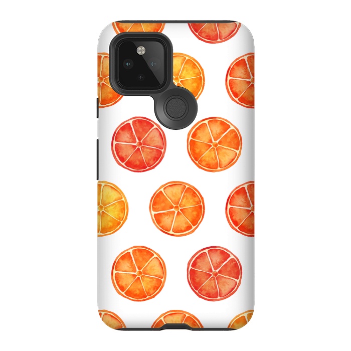Pixel 5 StrongFit Orange Slices Citrus Print by Becky Starsmore