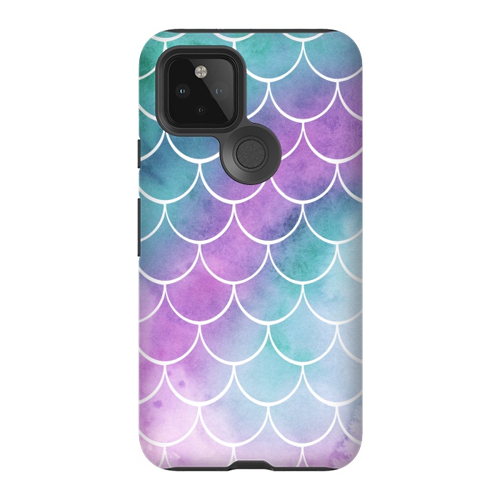 Pixel 5 StrongFit Dreamy Pastel Mermaid Scales by Becky Starsmore