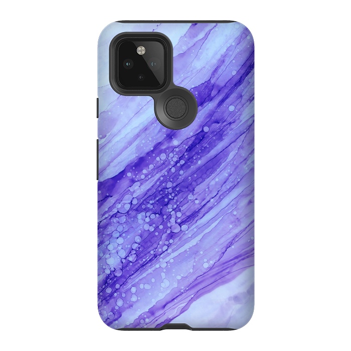 Pixel 5 StrongFit Purple Marble Print by Becky Starsmore