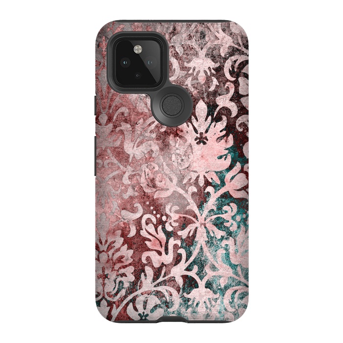 Pixel 5 StrongFit Rosegold Damask 2 by Andrea Haase