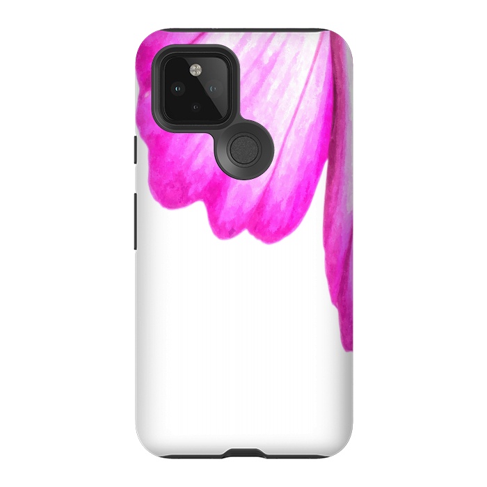 Pixel 5 StrongFit Pink Flower Abstract by Alemi