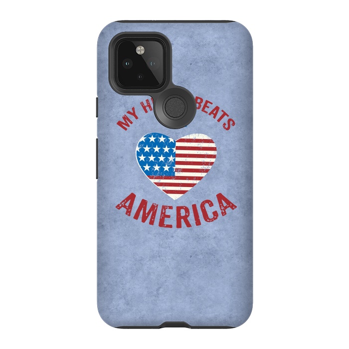 Pixel 5 StrongFit My Heart For America  by Andrea Haase