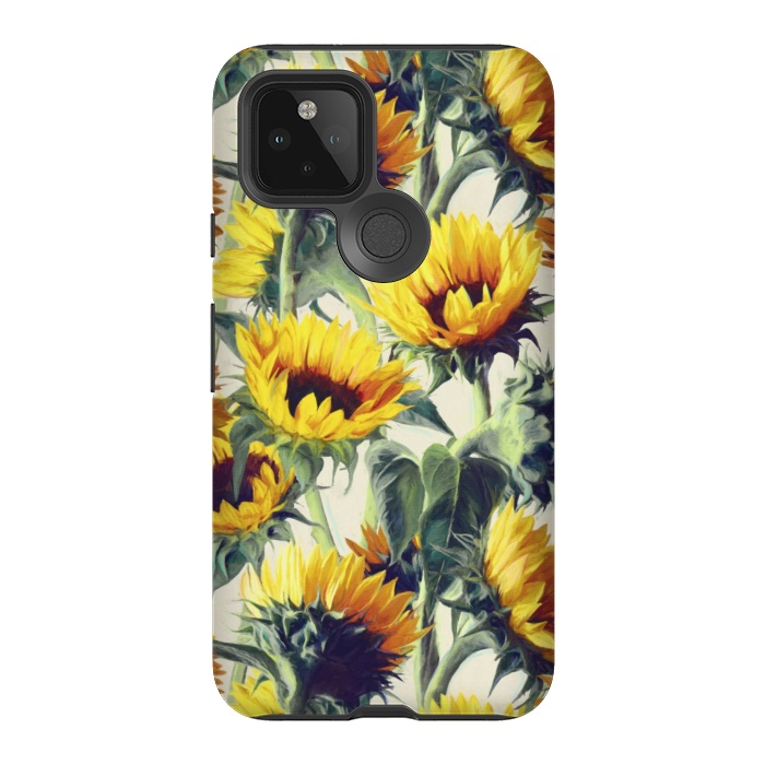 Pixel 5 StrongFit Sunflowers Forever by Micklyn Le Feuvre
