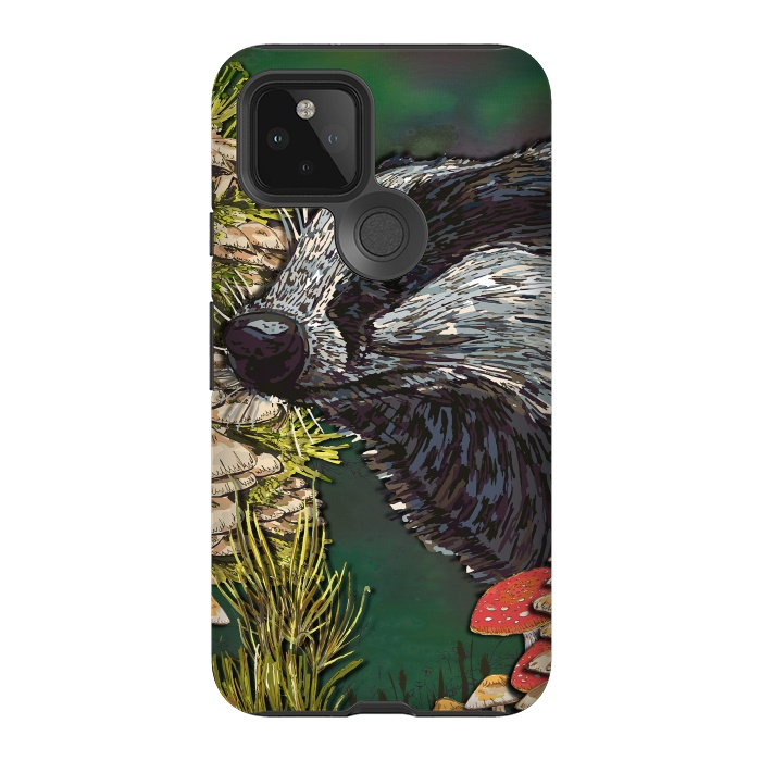 Pixel 5 StrongFit Badger Woodland Walk by Lotti Brown
