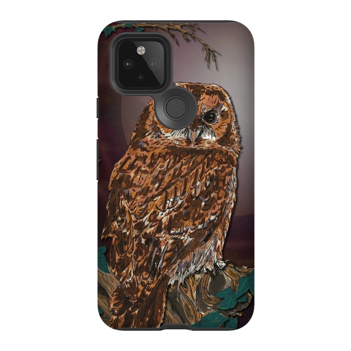 Pixel 5 StrongFit Tawny Owl - Mistress of the Night by Lotti Brown