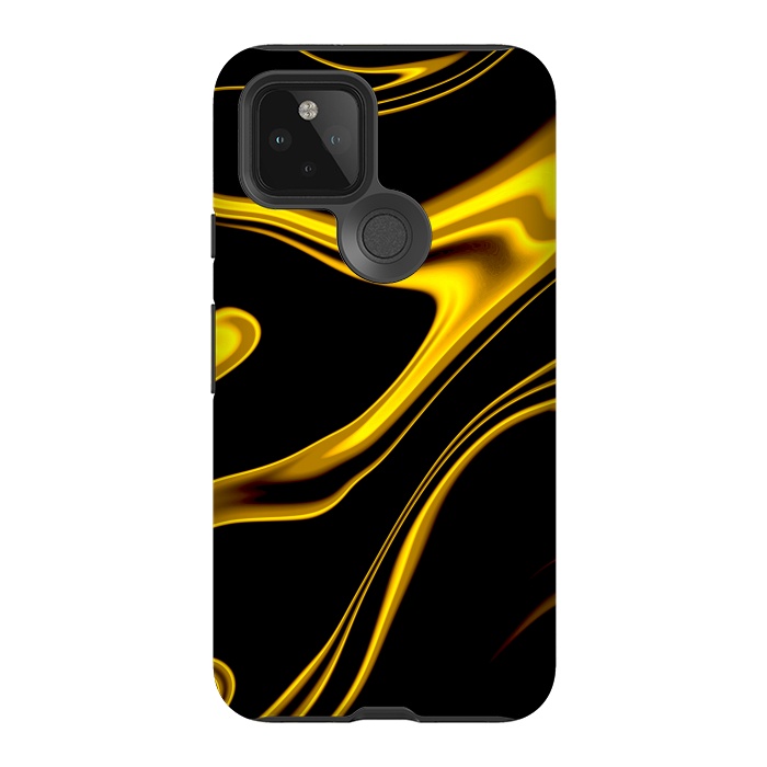 Pixel 5 StrongFit Black and Gold by Ashley Camille
