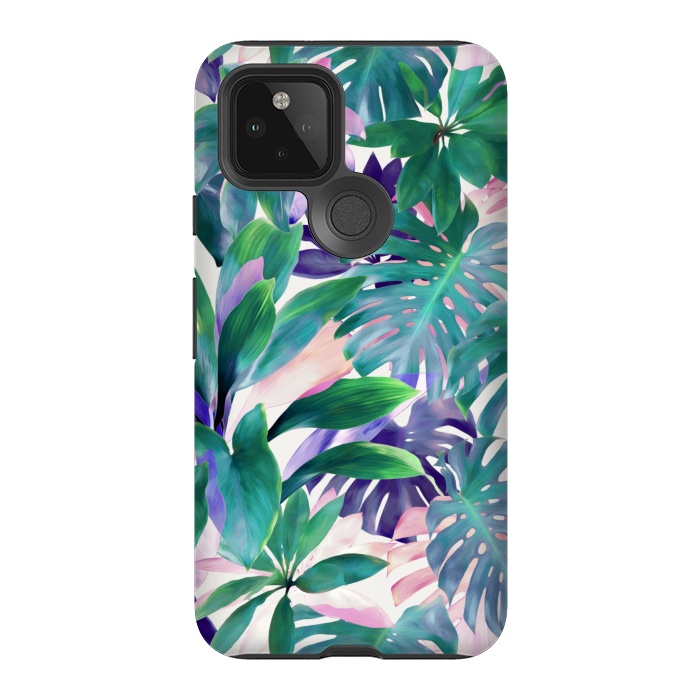 Pixel 5 StrongFit Pastel Summer Tropical Jungle by Micklyn Le Feuvre