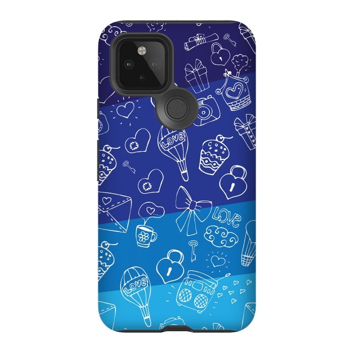 Pixel 5 StrongFit Vertical Blue by Rossy Villarreal