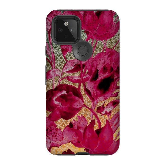 Pixel 5 StrongFit Lacey floral by Kashmira Baheti