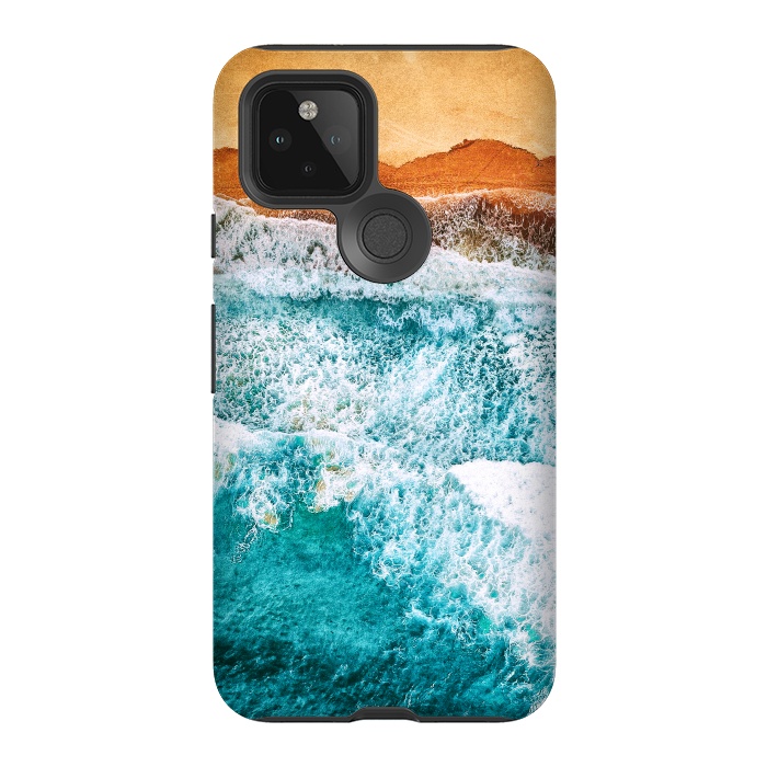 Pixel 5 StrongFit Tropical VI - Beach Waves II by Art Design Works