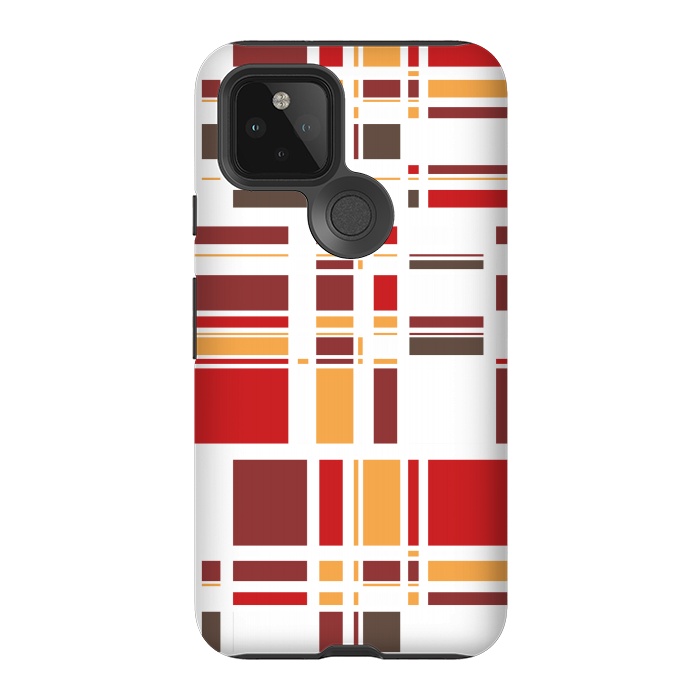 Pixel 5 StrongFit Fourth Dimension Red Plaid by Majoih