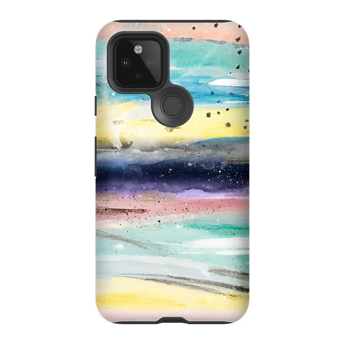 Pixel 5 StrongFit Summer watercolor abstract art design by InovArts