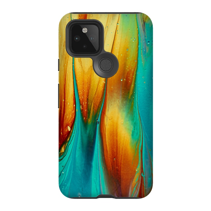 Pixel 5 StrongFit Colorful Ink Marble by  Utart