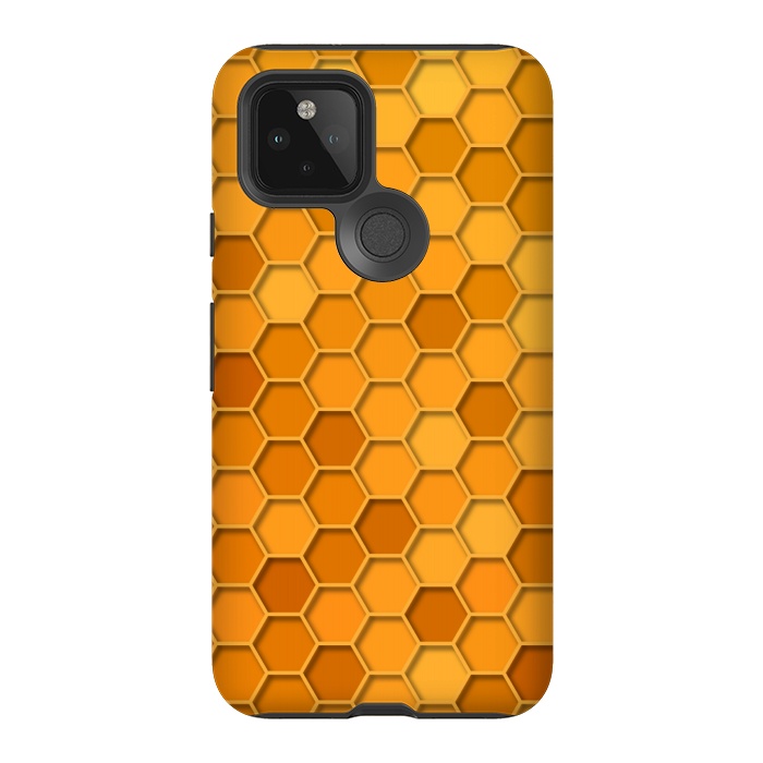 Pixel 5 StrongFit Hexagonal Honeycomb Pattern by Quirk It Up