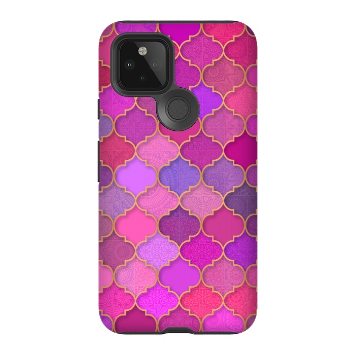 Pixel 5 StrongFit Moroccan Tiles Pattern by Quirk It Up