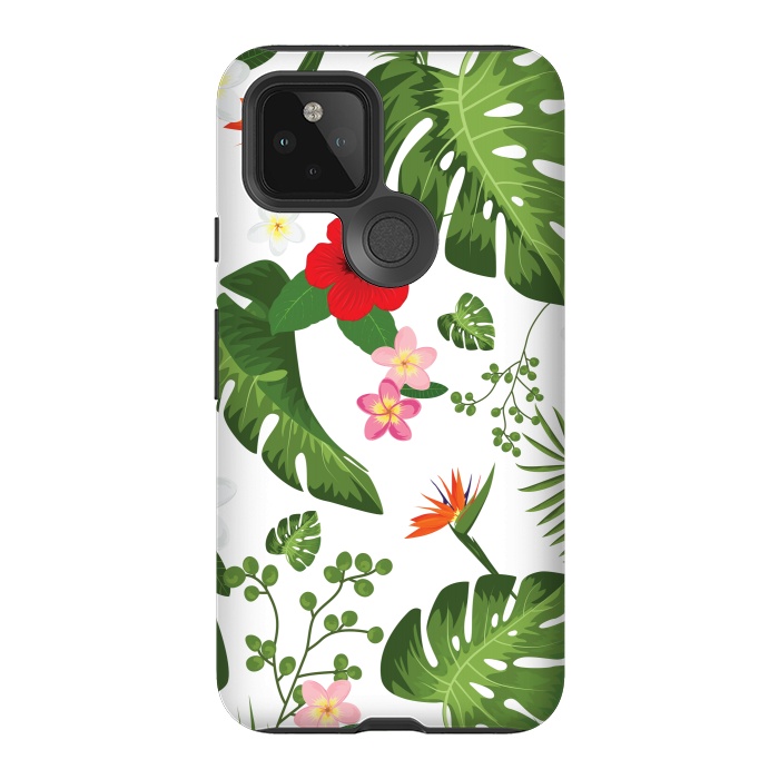 Pixel 5 StrongFit Tropical Flower Background by Bledi
