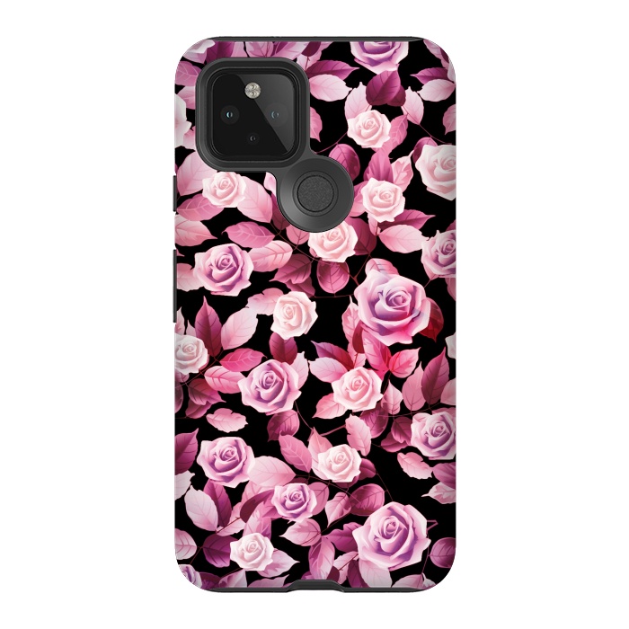 Pixel 5 StrongFit Pink roses by Jms