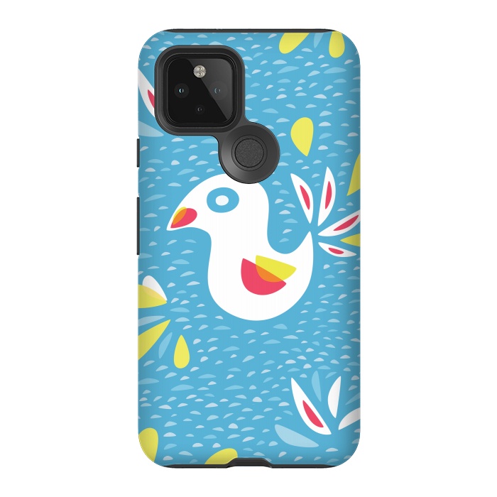 Pixel 5 StrongFit Cute Abstract Bird In Spring by Boriana Giormova