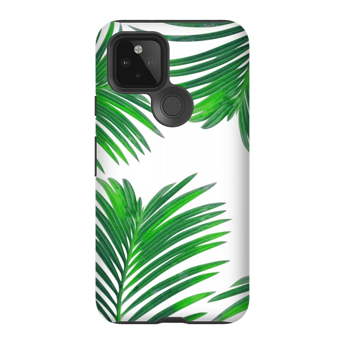 Pixel 5 StrongFit Green Palm Leaves by Zala Farah