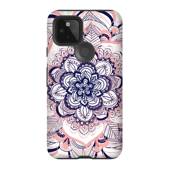 Pixel 5 StrongFit Purple, Blue and Pink Netted Mandala by Tangerine-Tane