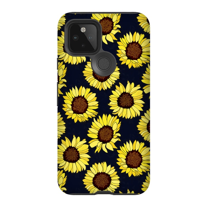 Pixel 5 StrongFit Navy - Sunflowers Are The New Roses! by Tigatiga