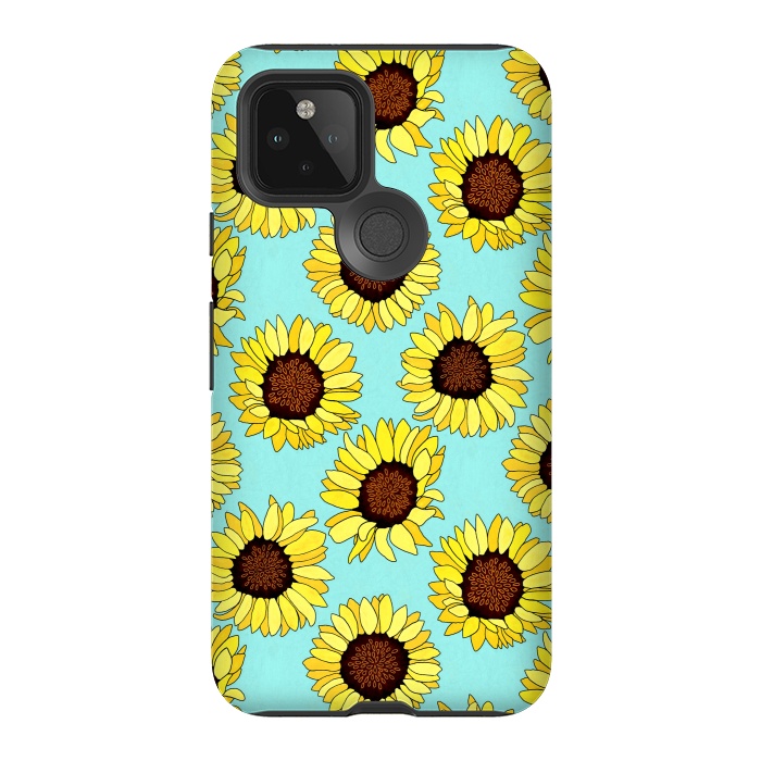 Pixel 5 StrongFit Aqua - Sunflowers Are The New Roses!  by Tigatiga
