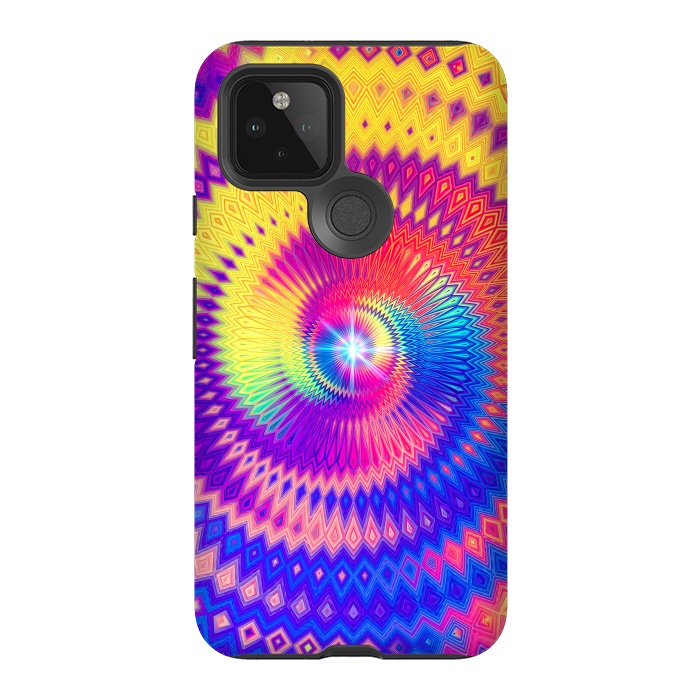 Pixel 5 StrongFit Abstract Colorful Diamond Shape Circular Design by Art Design Works