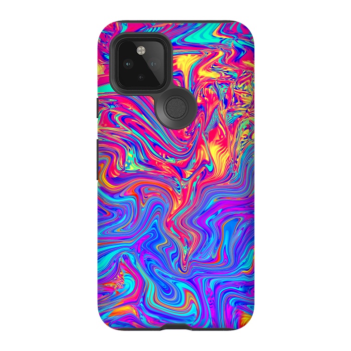 Pixel 5 StrongFit Abstract Colorful Waves by Art Design Works