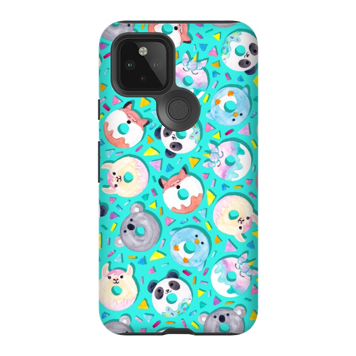 Pixel 5 StrongFit Animal Donut Confetti by gingerlique