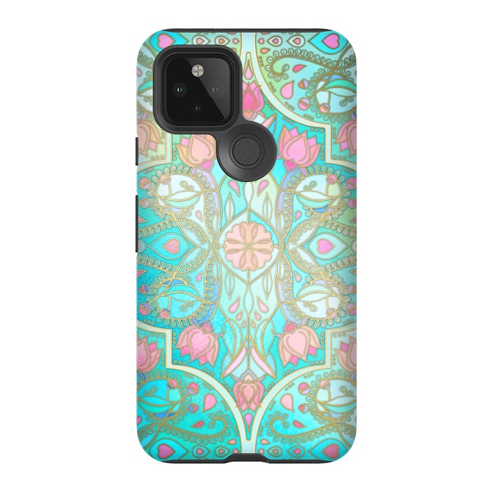 Pixel 5 StrongFit Floral Moroccan in Spring Pastels by Micklyn Le Feuvre