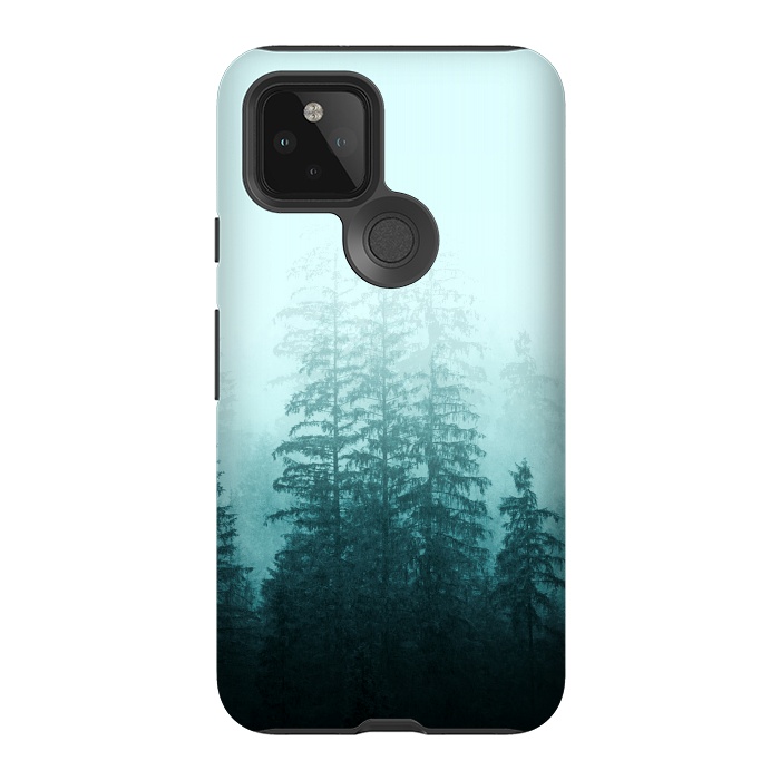 Pixel 5 StrongFit Blue Coniferous Forest by Creativeaxle