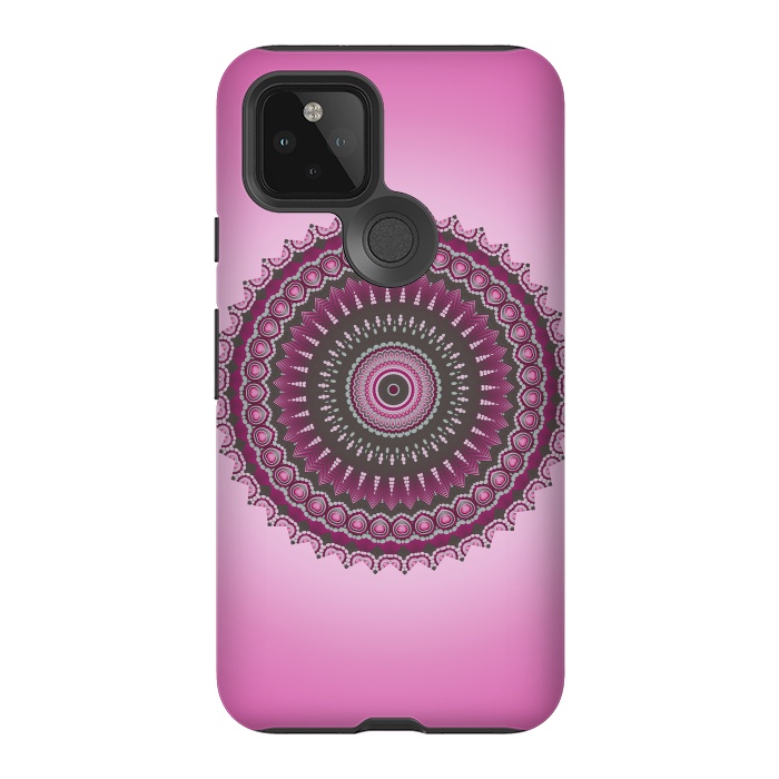Pixel 5 StrongFit Pink Mandala Ornament 2 by Andrea Haase