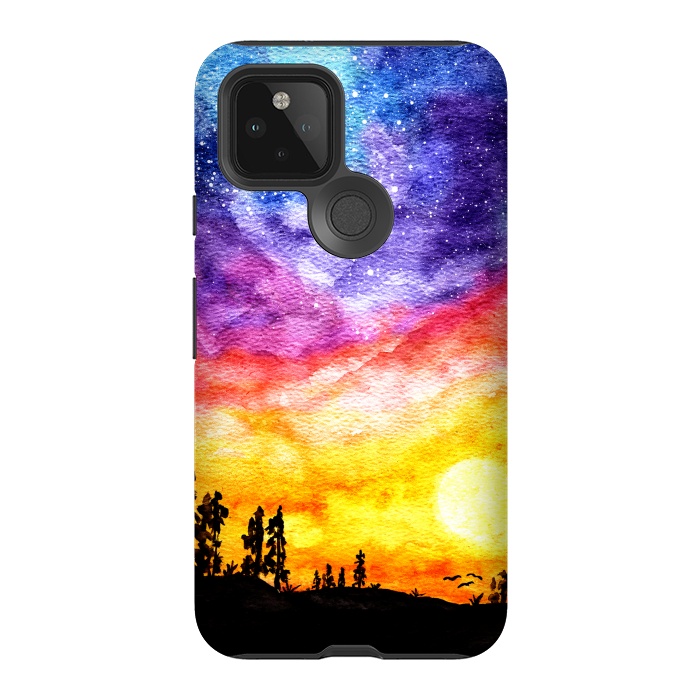 Pixel 5 StrongFit Galaxy Sunset Dream  by Tigatiga