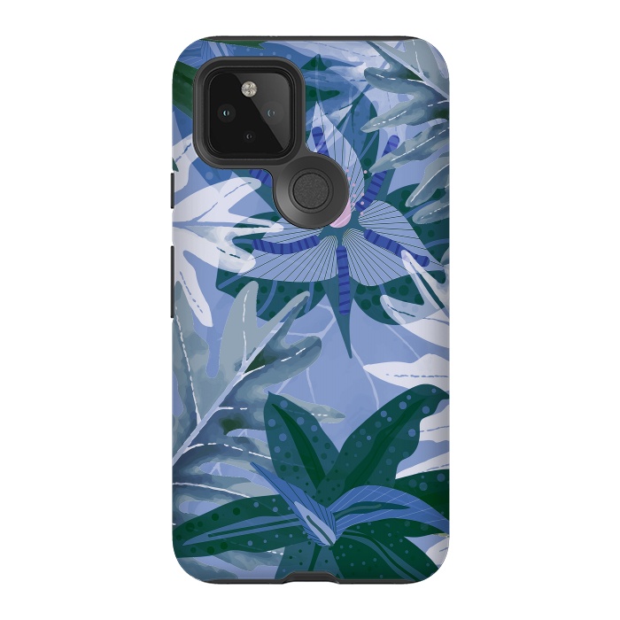Pixel 5 StrongFit Blue Purple Aloha Tropical Jungle  by  Utart