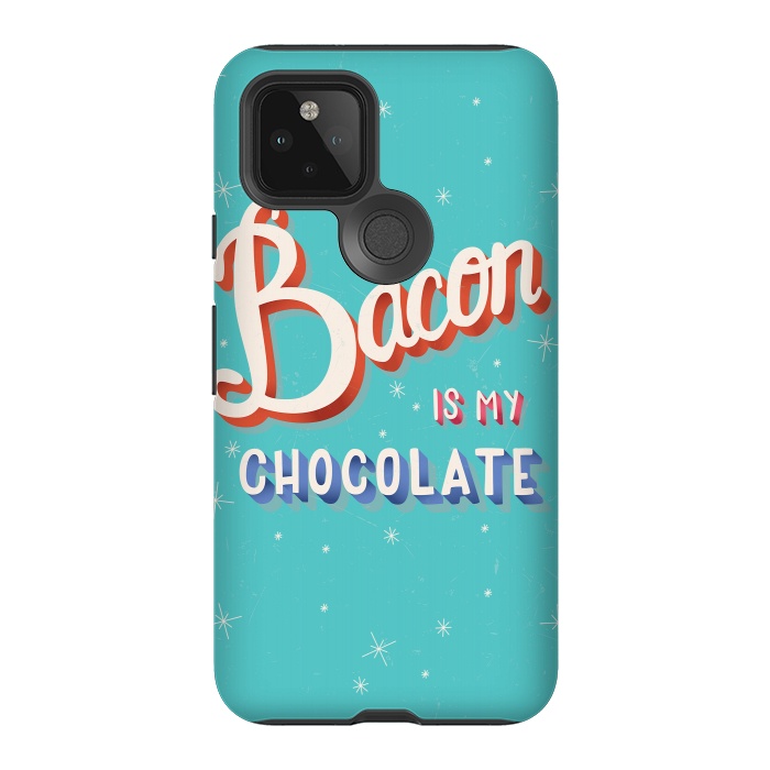 Pixel 5 StrongFit Bacon is my chocolate hand lettering typography modern poster design by Jelena Obradovic