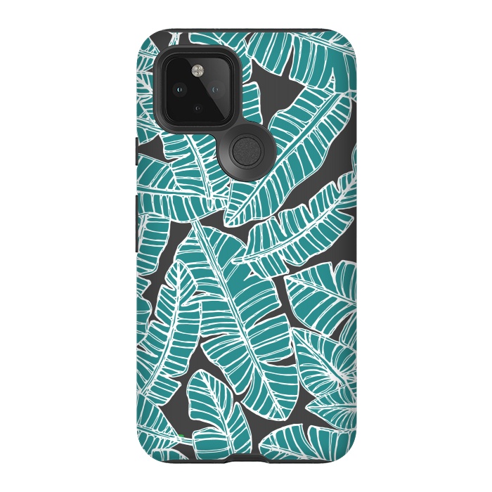 Pixel 5 StrongFit Tropical Fronds by Pom Graphic Design