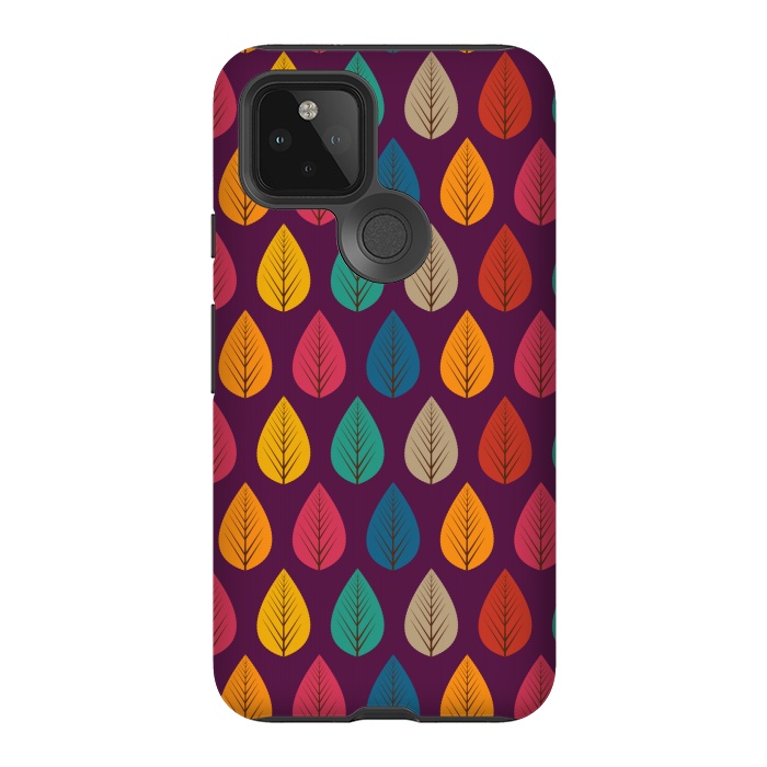 Pixel 5 StrongFit multicolour stylish leaves by TMSarts