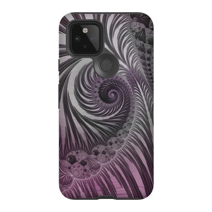 Pixel 5 StrongFit Swirly Fractal Fantasies by Andrea Haase