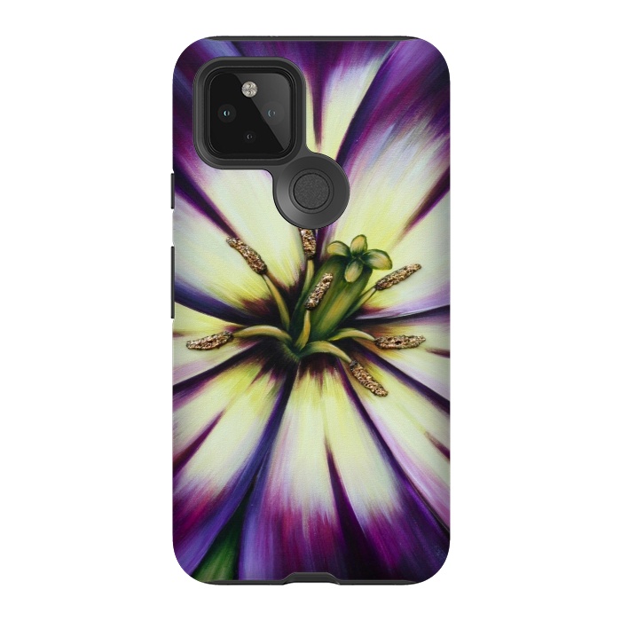Pixel 5 StrongFit Plum Tulip by Denise Cassidy Wood