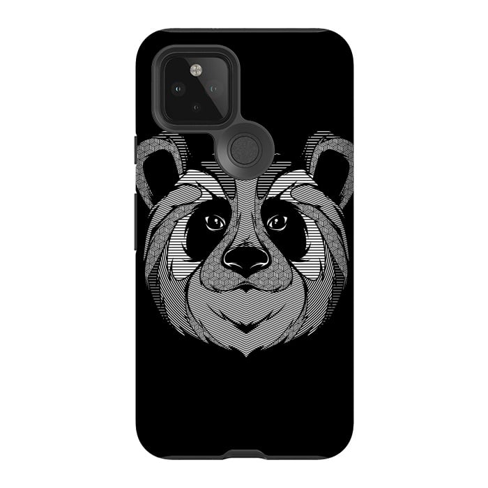 Pixel 5 StrongFit Panda Zentangle by Afif Quilimo