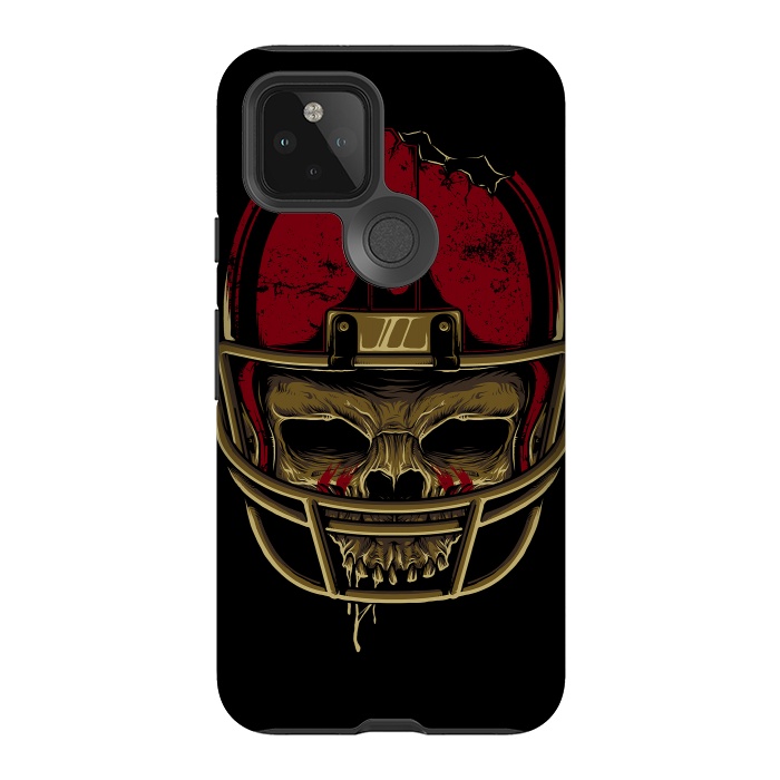 Pixel 5 StrongFit American Football Skull by Afif Quilimo