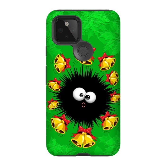 Pixel 5 StrongFit Fuzzy Funny Christmas Sea Urchin Character by BluedarkArt