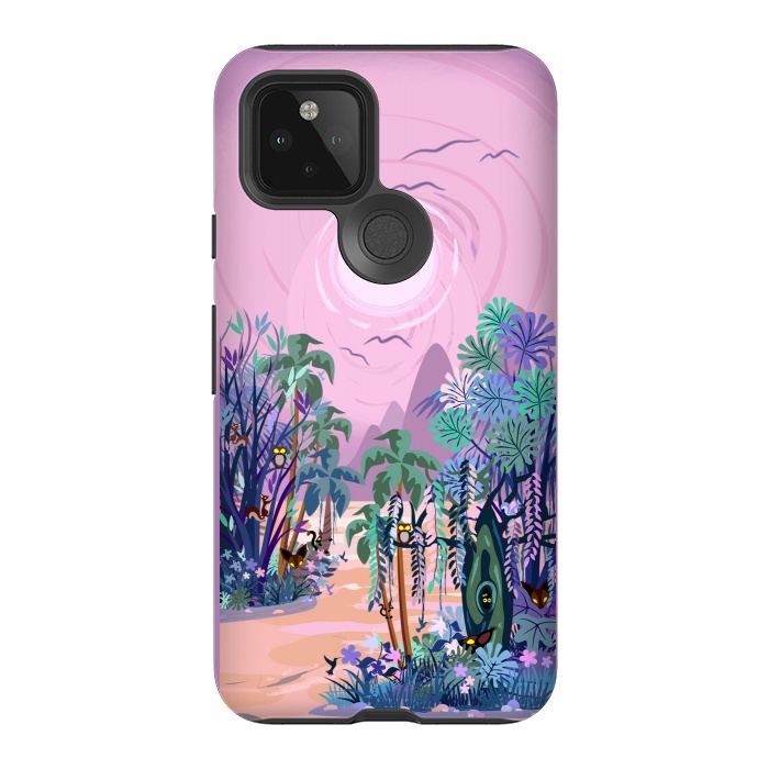 Pixel 5 StrongFit The Eyes of the Enchanted Misty Forest by BluedarkArt