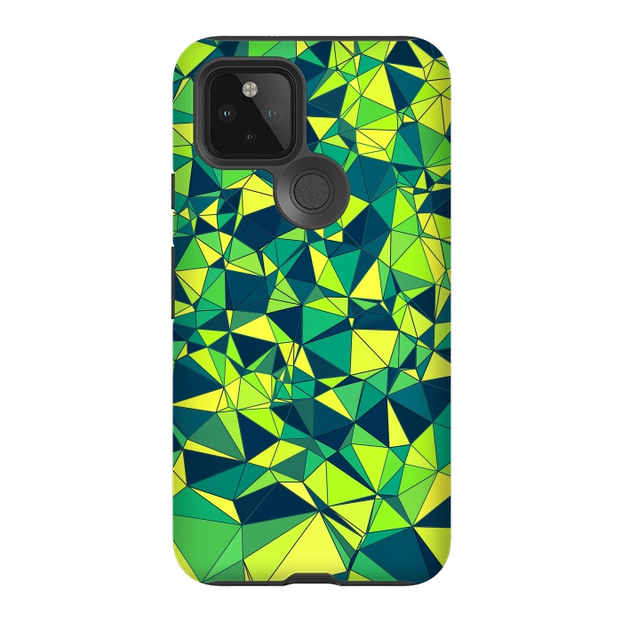 Pixel 5 StrongFit Green Low Poly Design by Art Design Works