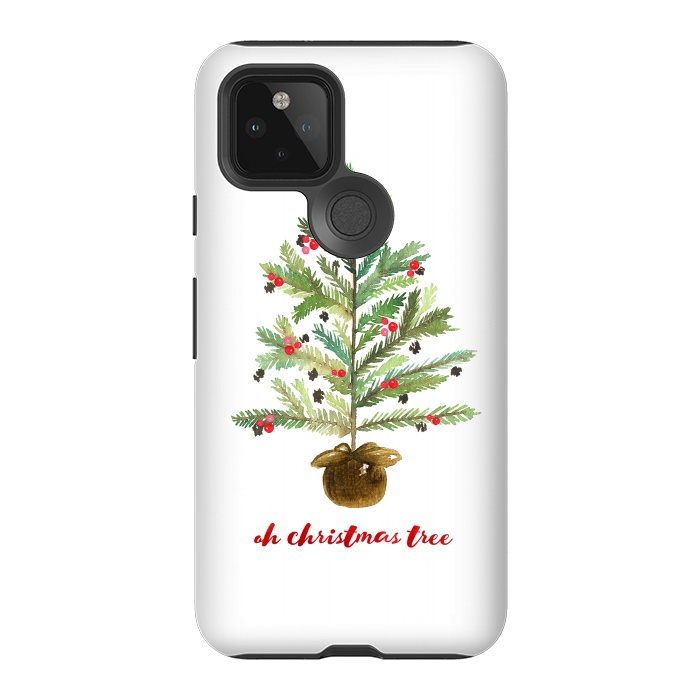 Pixel 5 StrongFit Oh Christmas Tree by Noonday Design